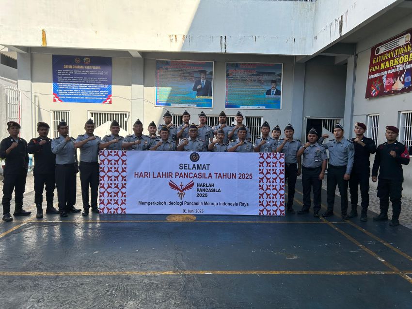 Lapas Barus Gelar Upacara Bendera Peringati Hari Lahir Pancasila