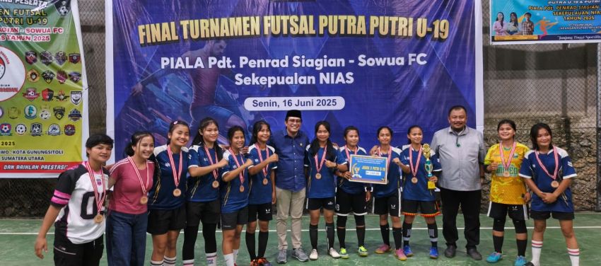 Turnamen Futsal U-19 Piala Pdt Penrad Siagian di Kepulauan Nias Ditutup