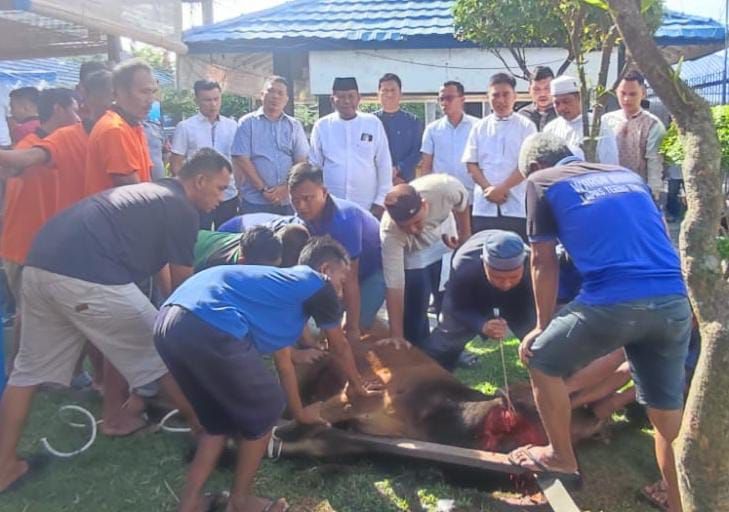 Lapas Tebingtinggi Laksanakan Pemotongan 6 Hewan Kurban