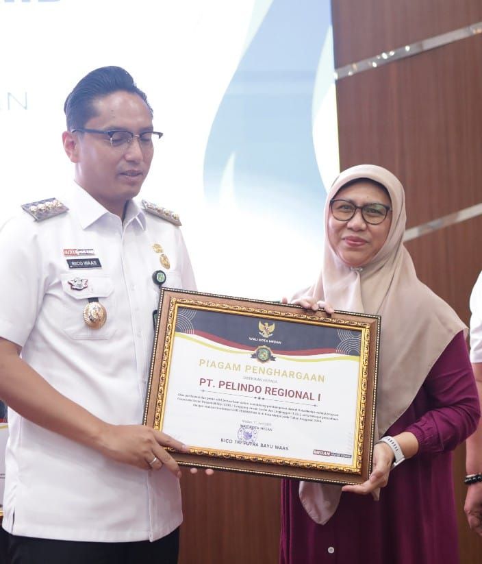 PT Pelindo Regional 1 Raih CSR Award 2025 dari Wali Kota Medan