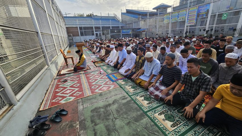 Warga Binaan Lapas Pancurbatu Rayakan Idul Adha dengan Sholat Id dan Qurban