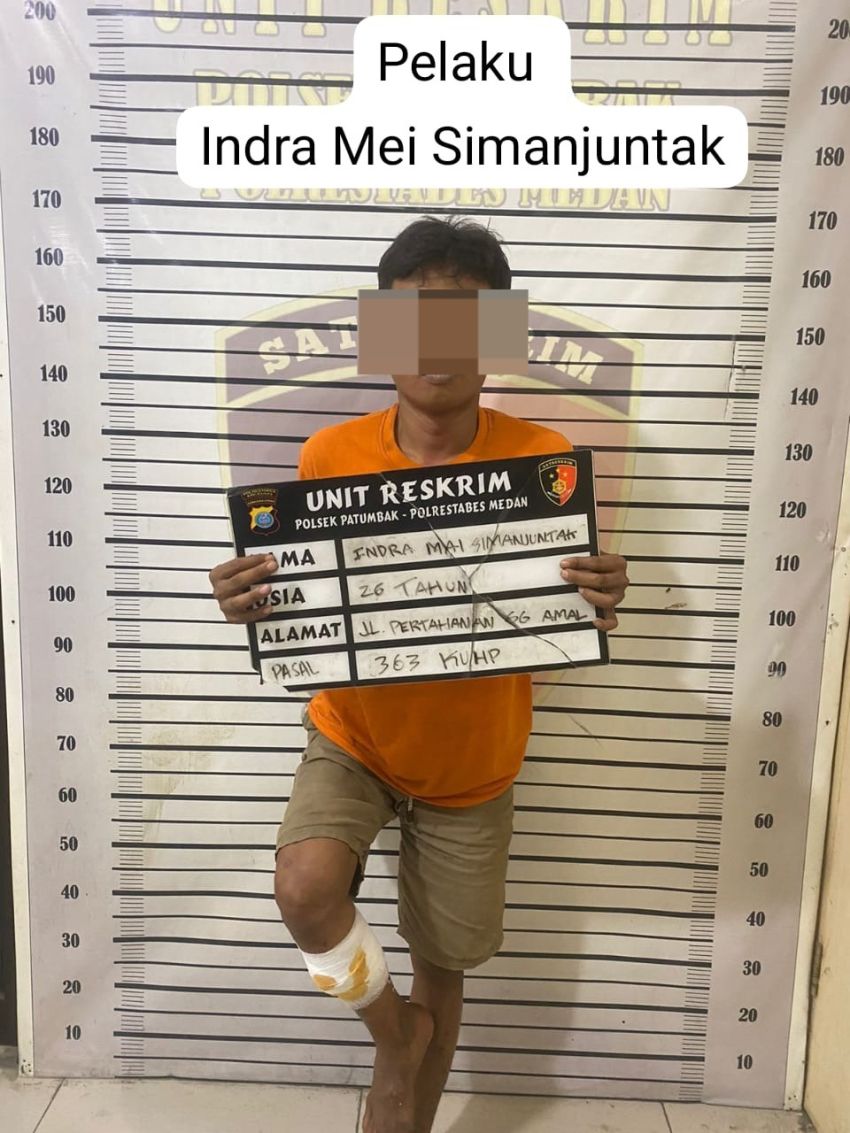 Polsek Patumbak Tembak Residivis Spesialis Pencurian dengan Pemberatan