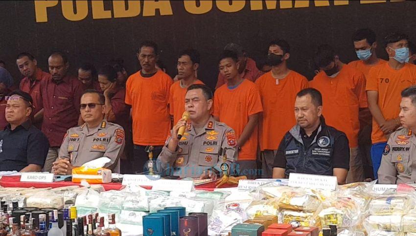 Dalam Dua Bulan, Polda Sumut Ungkap 959 Kasus Narkoba dan Amankan 1.263 Tersangka