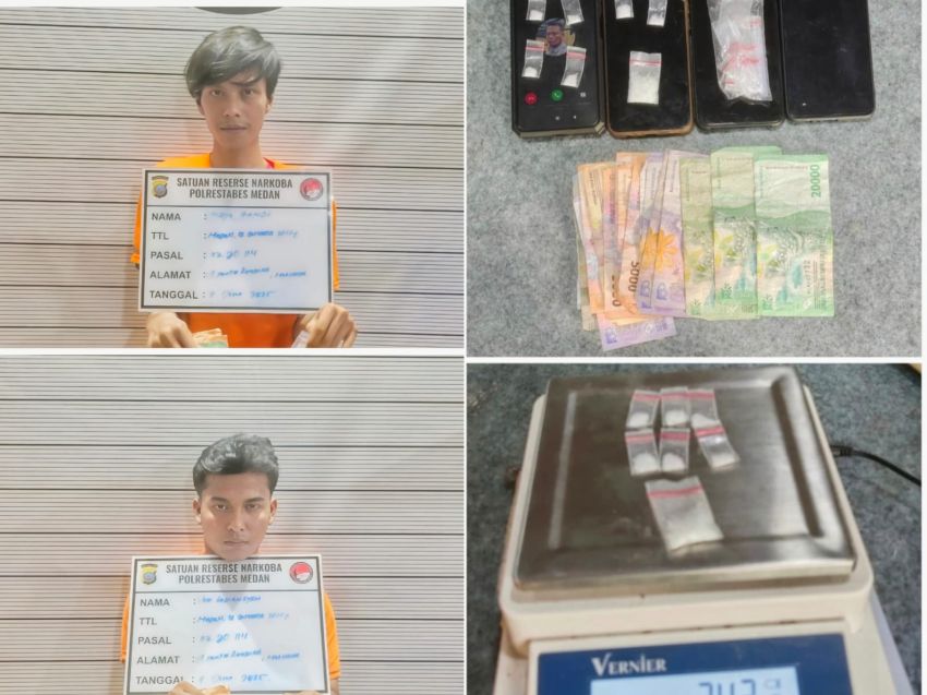 Satres Narkoba Polrestabes Medan Ringkus 2 Pengedar Sabu di Patumbak