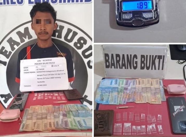 Tim Polsek Bilah Hulu Tangkap Pemuda Terduga Pengedar Narkoba di Sidorukun