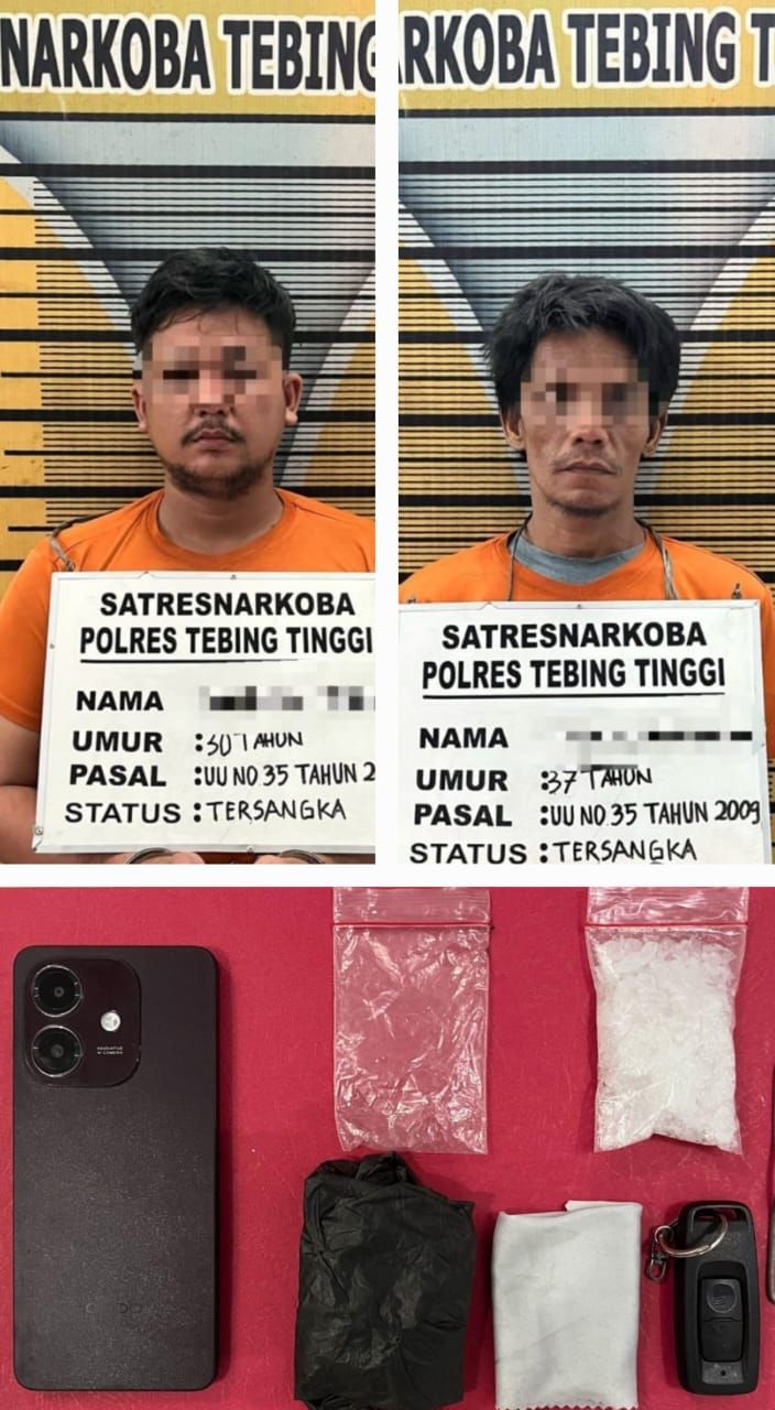 Edarkan Sabu, 2 Pria Asal Asahan Diringkus Polres Tebingtinggi