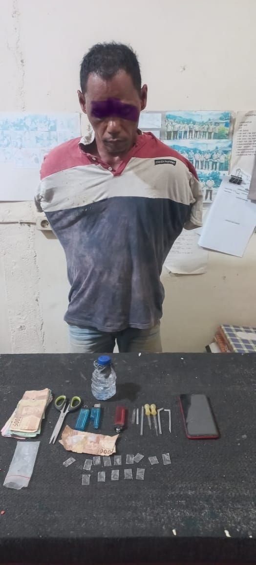 Asik Nyabu, Polsek Mardingding Amankan 1 Pelaku 4 Kabur