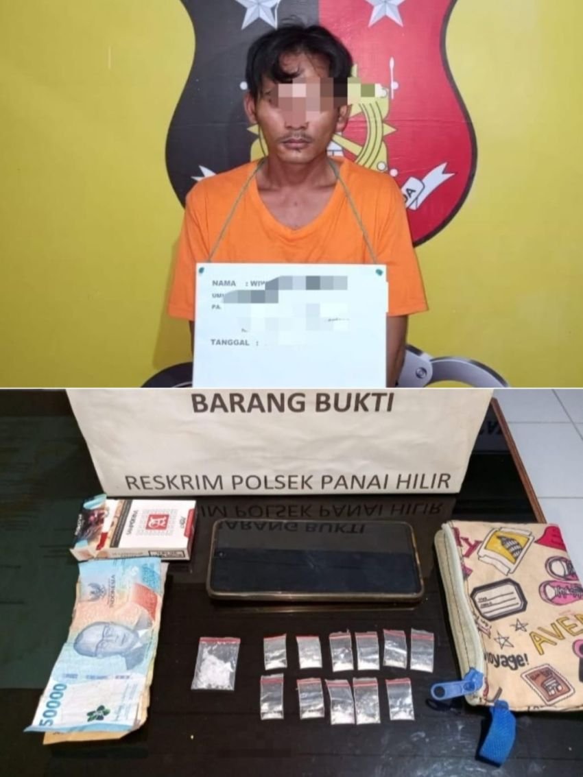 Tim Unit Reskrim Panai Hilir Tangkap Pengedar Sabu di Desa Terujung Labuhanbatu