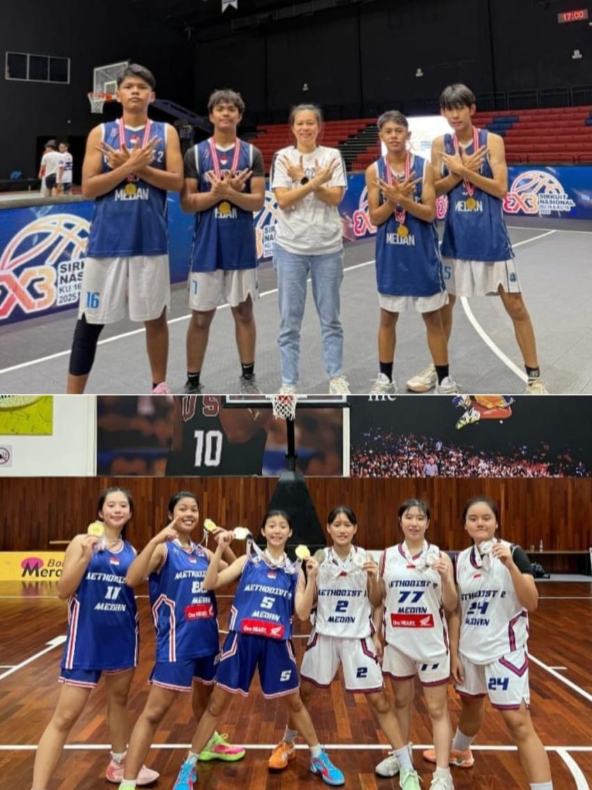 Tim Basket SMA Methodist-2 Medan Juara 3x3 di Batam dan Medan