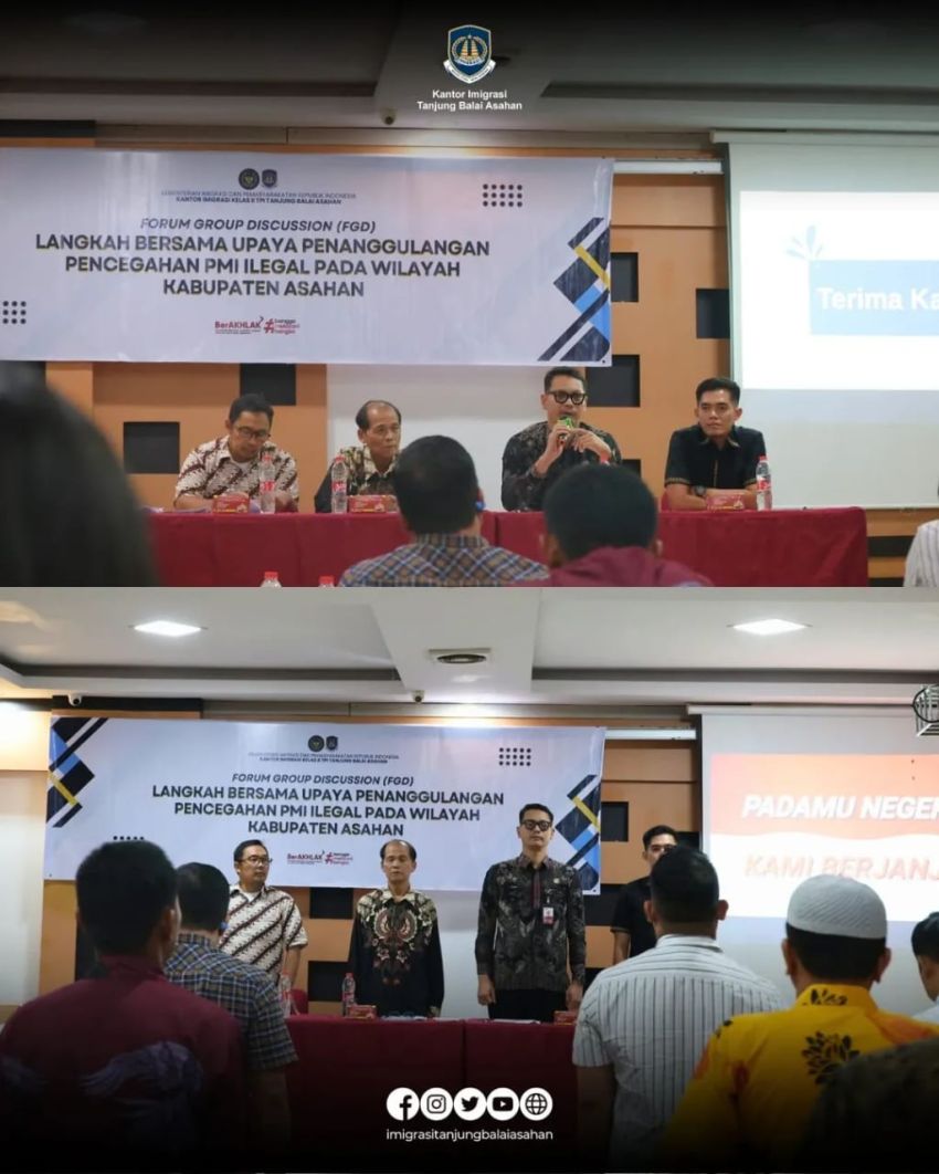 Pencegahan PMI Ilegal, Imigrasi TBA Gelar FGD Bersama Kades di Asahan