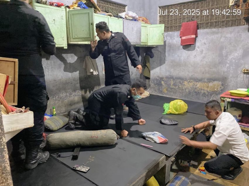 Rutan Labuhan Deli Razia Sejumlah Kamar Hunian Warga Binaan