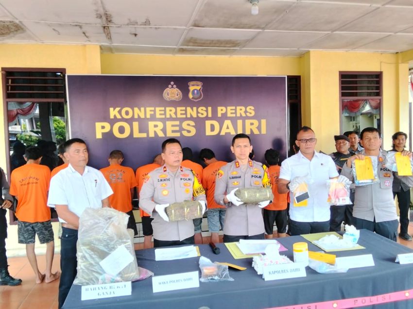 Polres Dairi Amankan Anak di Bawah Umur Diduga Bawa 10 Kg Ganja