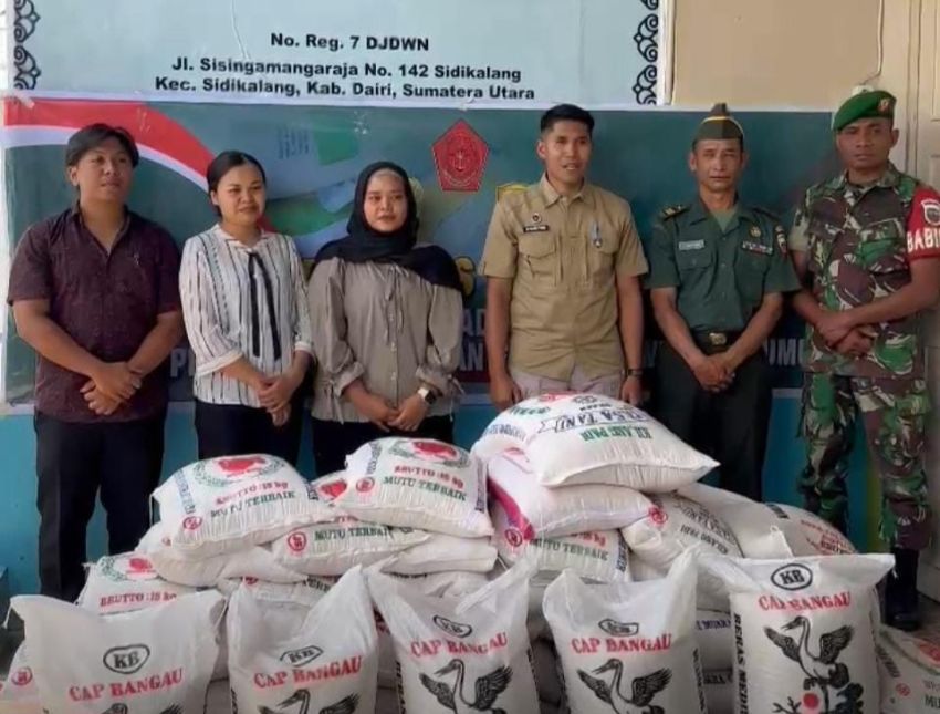 Yayasan Aur Dairi Menenggoi Terima Bantuan 1 Ton Beras dari Panglima TNI untuk MBG