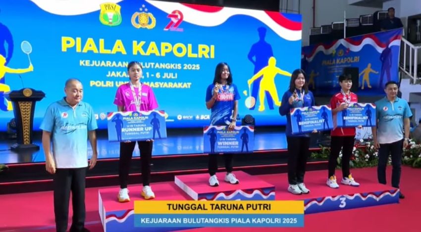 Nia Matondang Juara 3 Kejuaraan Bulu Tangkis Piala Kapolri 2025