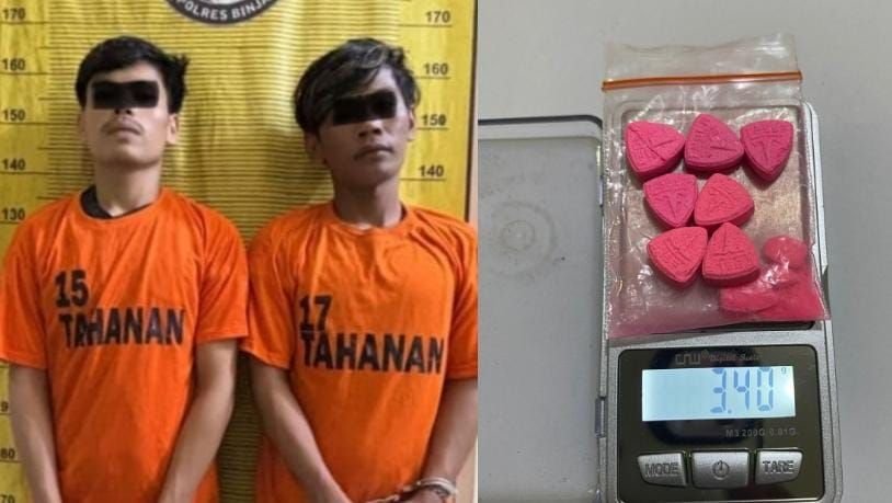 Dua Terduga Pengedar Ekstasi Ditangkap Polres Binjai