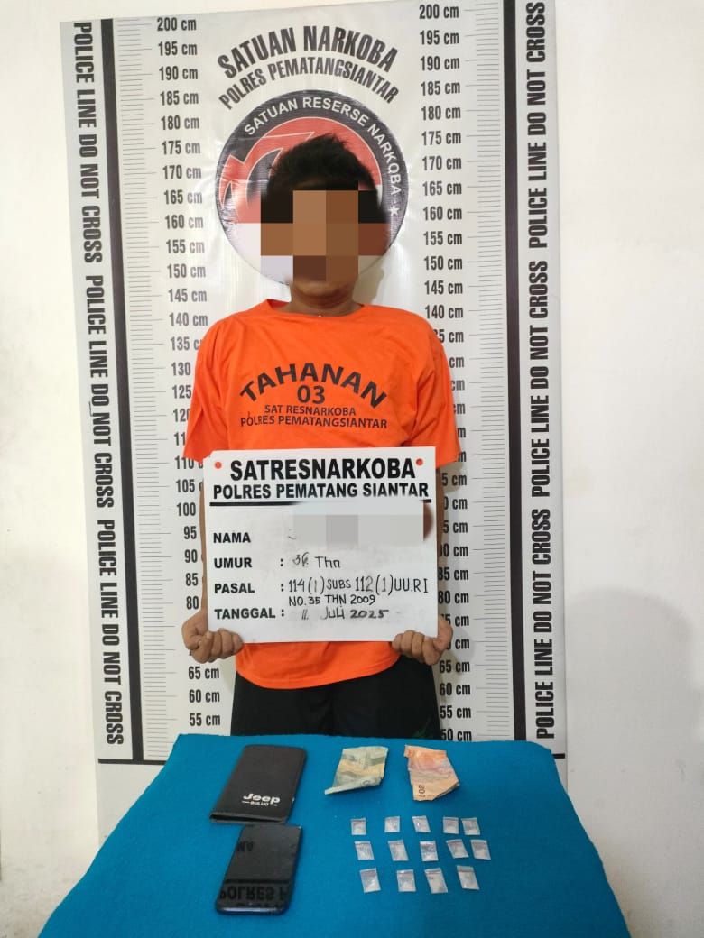 Miliki 14 Paket Sabu, Sat Resnarkoba Polres Pematangsiantar Ringkus Seorang Pria