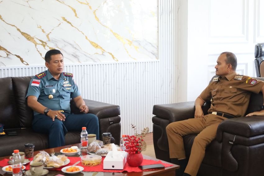 Pererat Sinergitas, Wali Kota Tanjungbalai Terima Kunjungan Danlanal TBA