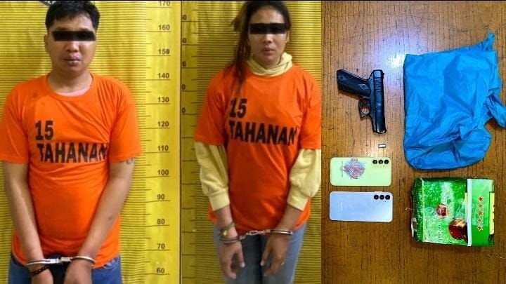 Polres Binjai Tangkap Pasangan Suami Istri Bawa 1 Kg Sabu