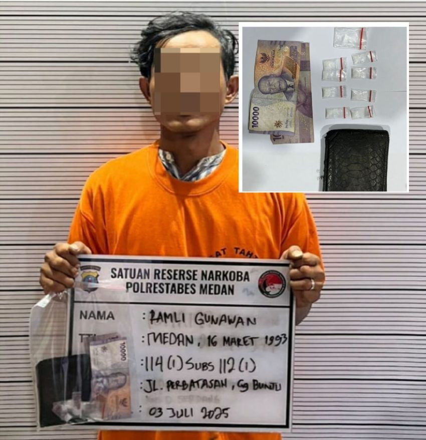 Tindaklanjuti Dumas, Polrestabes Medan Ringkus Pengedar Sabu