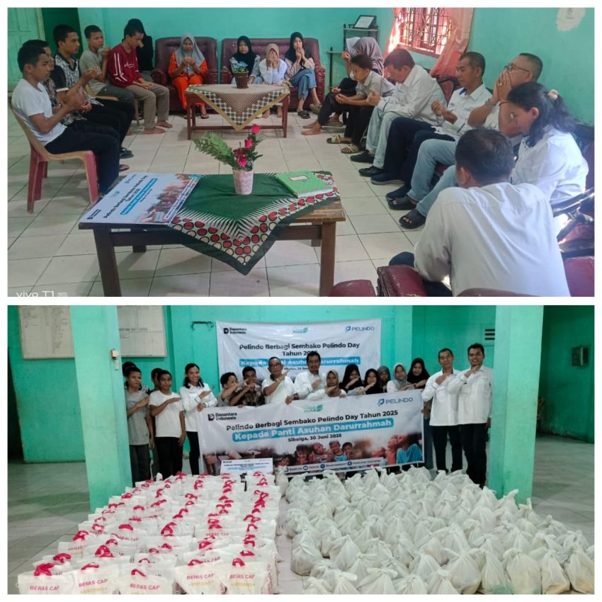 Pelindo Berbagi Sembako ke 2 Panti Asuhan di Sibolga dan Tapteng Sambut "Pelindo Day"