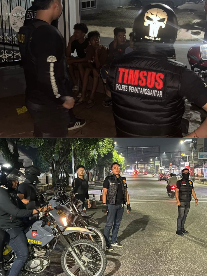 Ciptakan Wilayah Kondusif, Timsus Dayok Mirah Polres Pematangsiantar Patroli Subuh