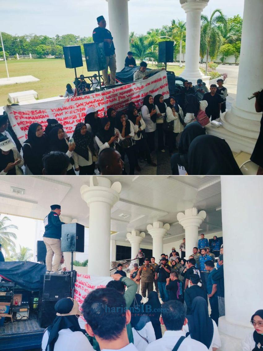 Ratusan Honorer yang Dirumahkan Unjuk Rasa di Kantor Wali Kota Tanjungbalai