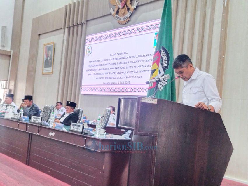 Badan Anggaran DPRD Simalungun Berikan 33 Saran dan Pendapat atas Ranperda Pertanggungjawaban APBD TA 2024