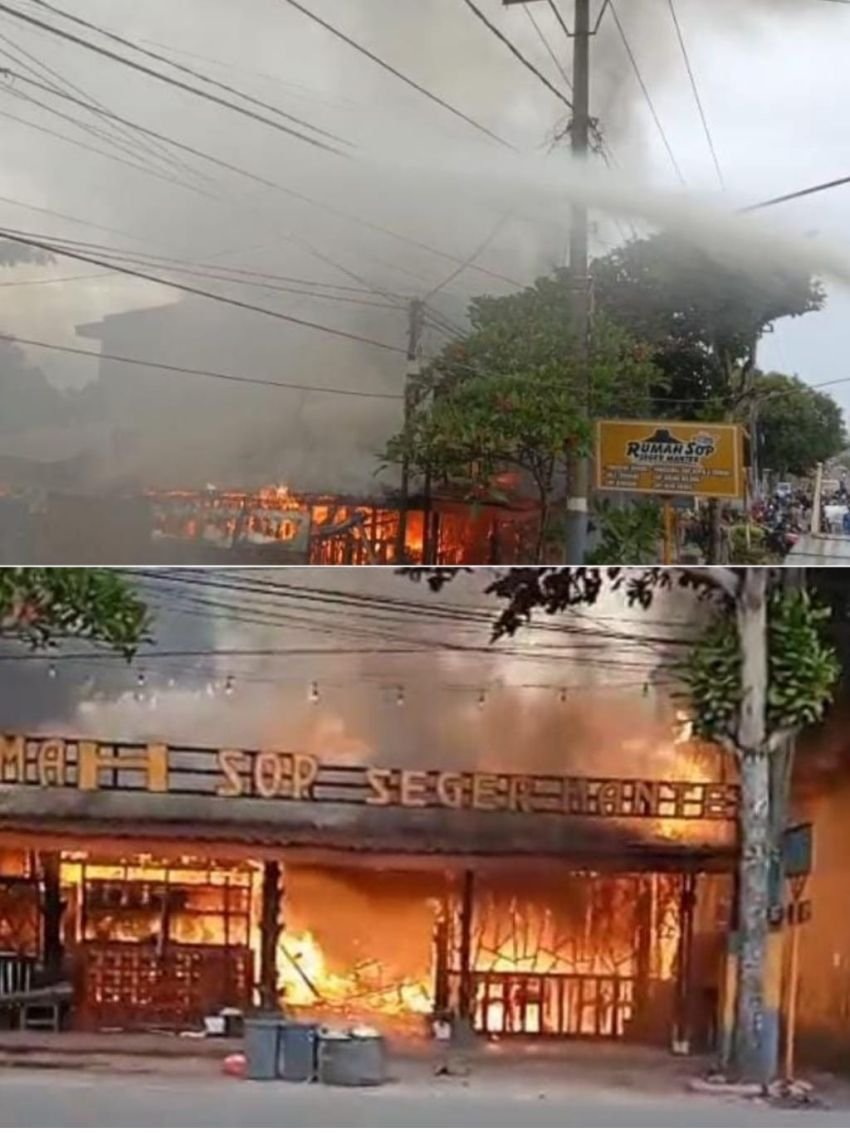 Regulator Gas Diduga Bocor, Rumah Makan SOP di Binjai Hangus Terbakar