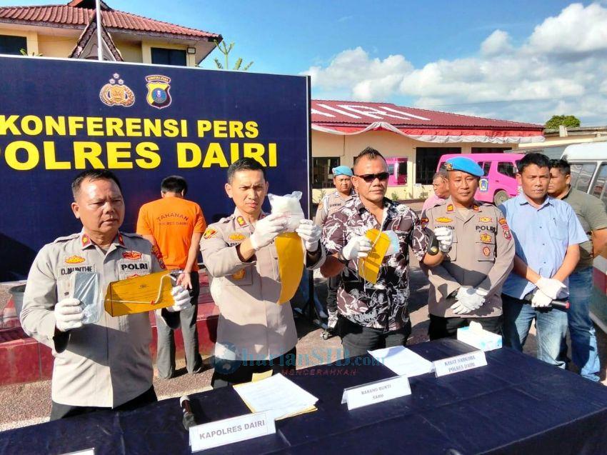 Polres Dairi Kembali Amankan Terduga Kurir dan 300 Gram Sabu