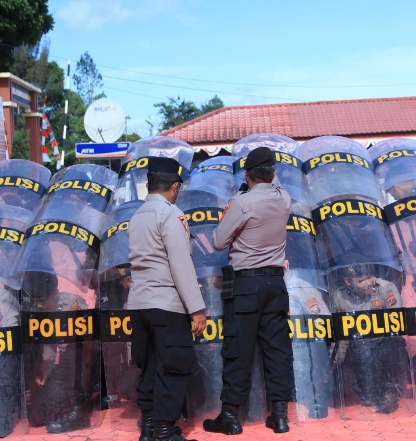 Bentuk Kesiapsiagaan, Polres Humbahas Gelar Latihan Rutin Dalmas