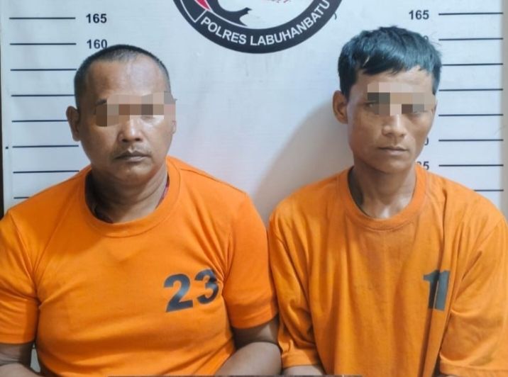 Diduga Terlibat Peredaran Sabu di Situngir, 2 Pria Dibekuk Satresnarkoba Polres Labuhanbatu