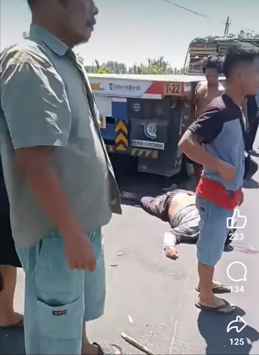 Kecelakaan Maut Truk Trailer dan Becak di Tapteng