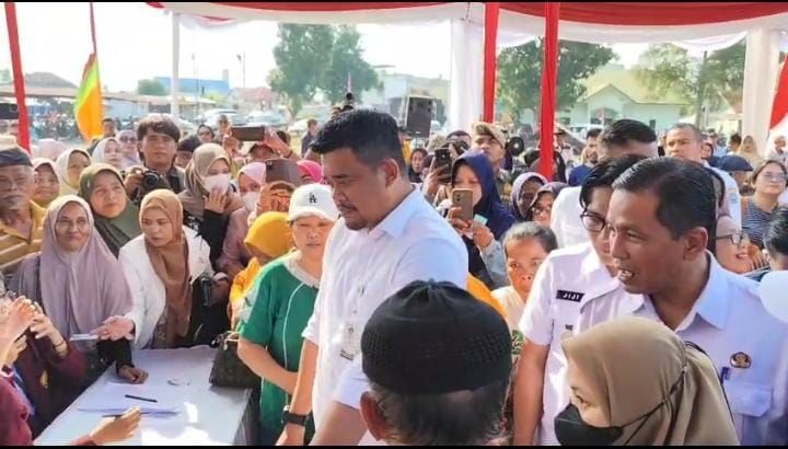 Kunjungi Kegiatan Pangan Murah di Binjai, Gubsu: Untuk Stabilkan Harga Beras