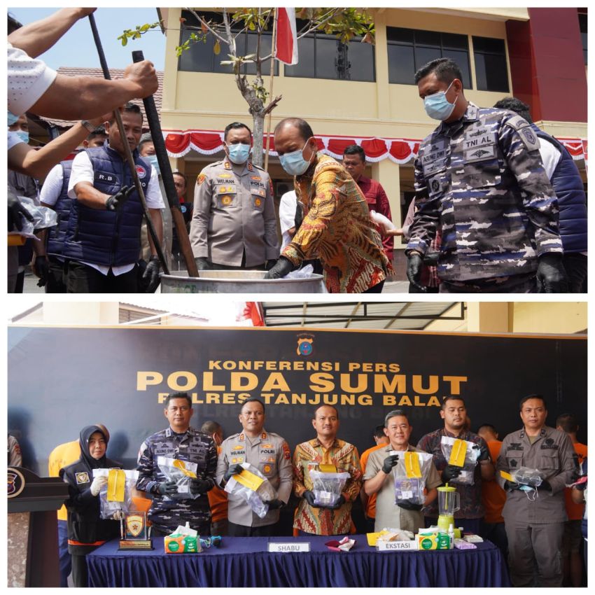 Hadiri Pemusnahan Barang Bukti, Wali Kota: Semoga Tanjungbalai Jadi Lebih Baik