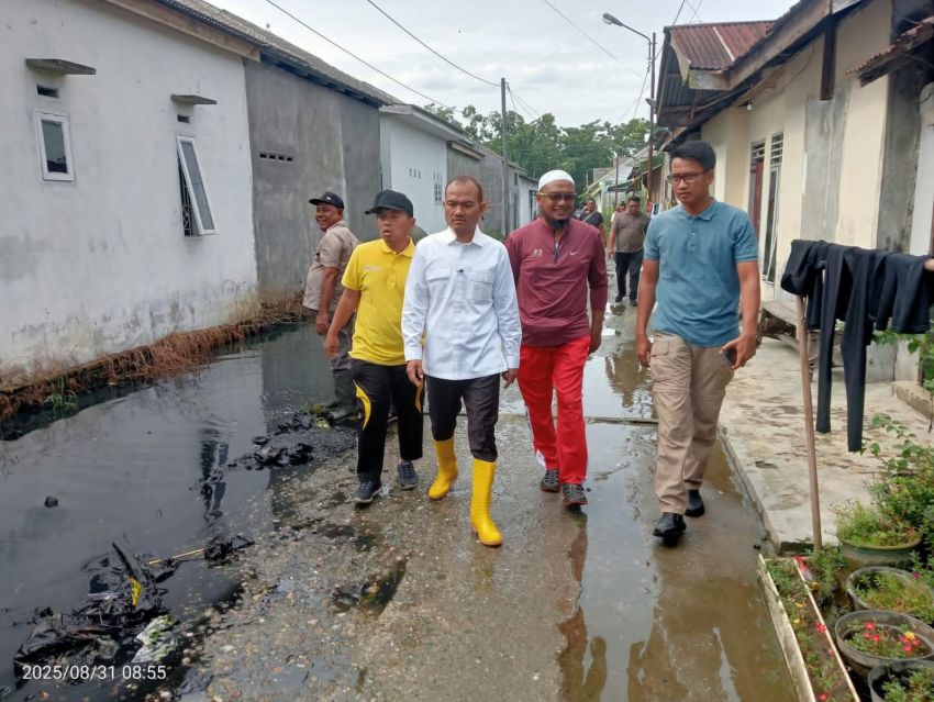 Serius Tangani Banjir, Wali Kota Tinjau Lokasi Penyebab Genangan Air di Sijambi Tanjungbalai