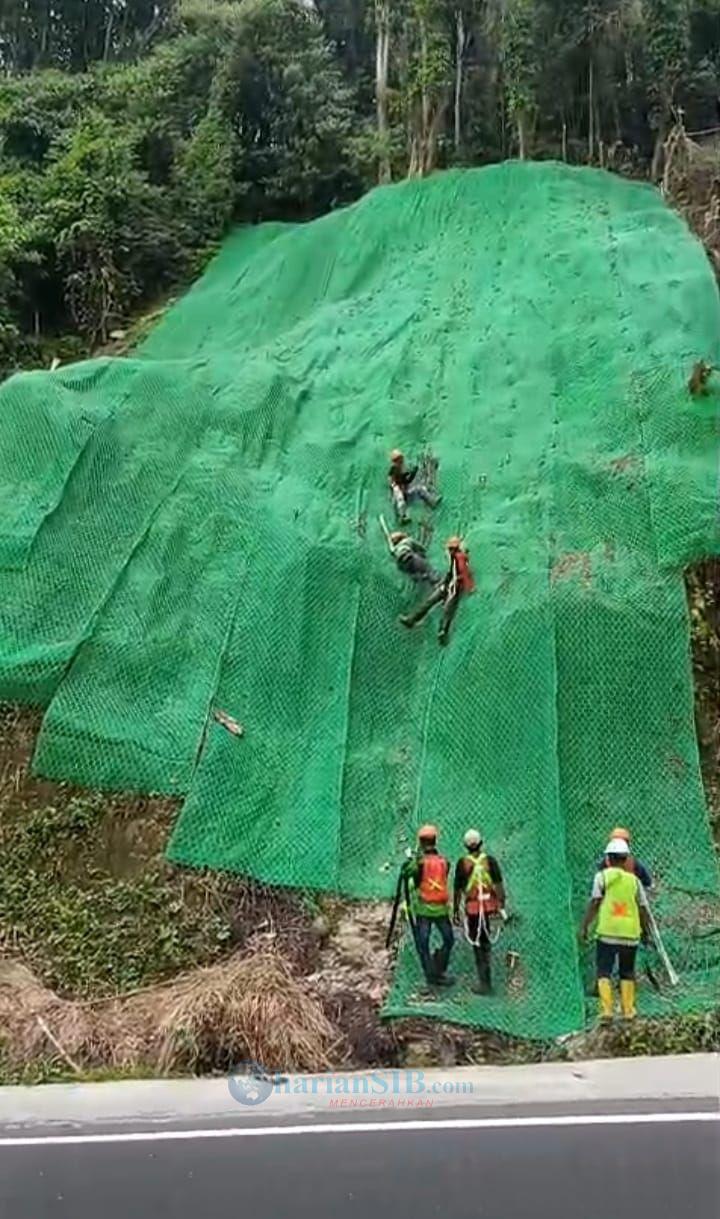 Setelah Disoroti SNN, Penahan Longsor di Tikungan Sembahe Tirtanadi Kini Diganti Lebih Kokoh
