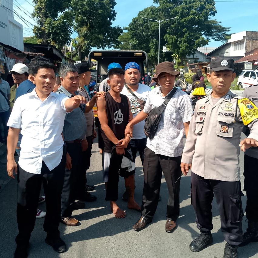 Polres Pematangsiantar Amankan Seorang Pria dari Amukan Massa