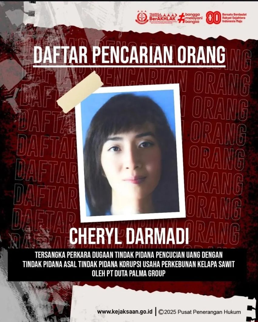 Cheryl Darmadi, Anak Bos Sawit yang Jadi Buronan Jaksa
