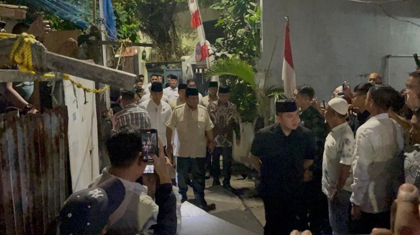 Prabowo ke Rumah Duka Ojol yang Dilindas Rantis Brimob