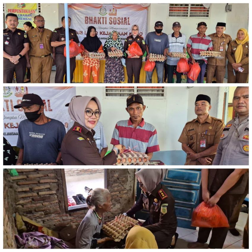 Sambut Hari Lahir Kejaksaan, Kejari Tanjungbalai Berbagi 80 Paket Sembako ke Warga