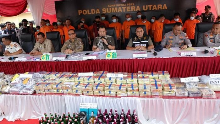 Polda Sumut Bongkar Narkoba Rp 562 M, Jerat 829 Tersangka Selama 2025