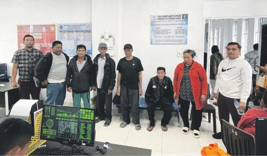 6 dari 10 orang Warga Desa Gongsol Berastagi Dijebloskan ke Rutan Kabanjahe