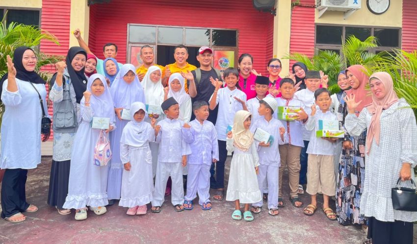 Wujud Syukur, Sat Resnarkoba Polres Tebingtinggi Santuni Puluhan Yatim
