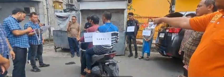 Polisi Gelar Pra Rekonstruksi Kasus Kematian Wartawan Online Niko Saragih