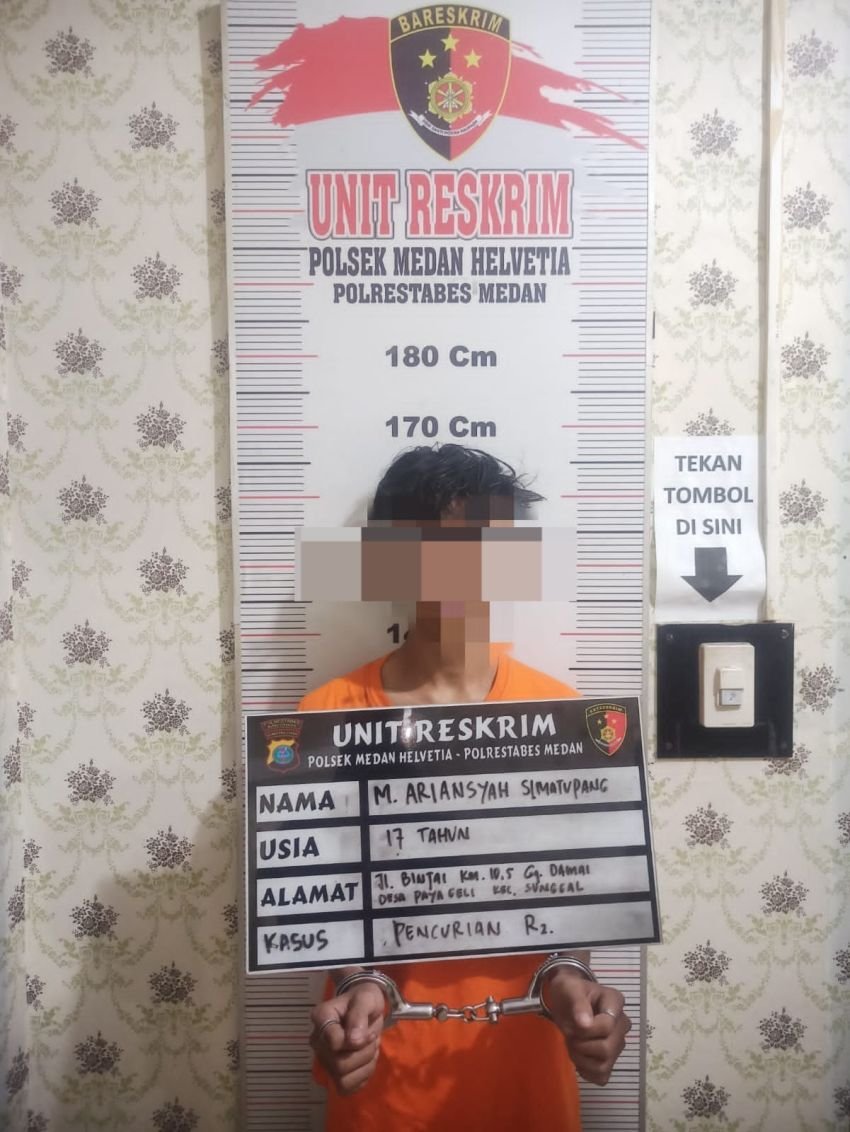 Polsek Medan Helvetia Amankan Pelaku Curanmor di Halaman Masjid