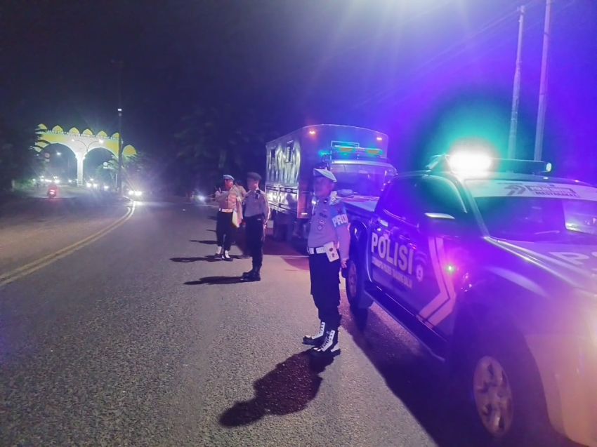 Ciptakan Kamtibmas Kondusif, Polres Tanjungbalai Gelar Patroli Malam