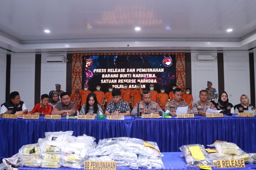 Polres Asahan Gagalkan Peredaran 8,6 Kg Sabu