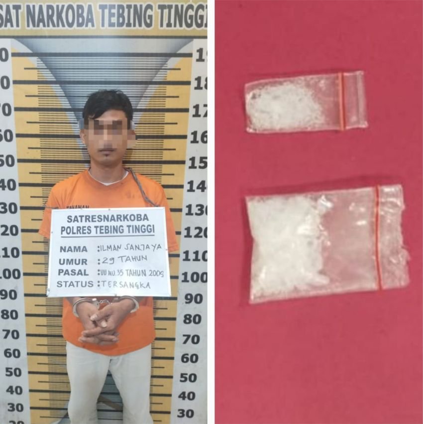 Bawa Sabu, Seorang Pria Diringkus Polres Tebingtinggi di Sergai