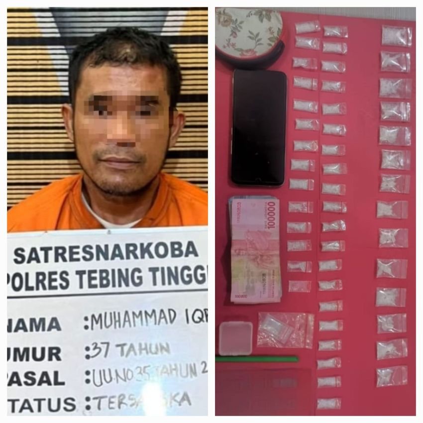 Polres Tebingtinggi Bekuk Seorang Pengedar Sabu di Sergai