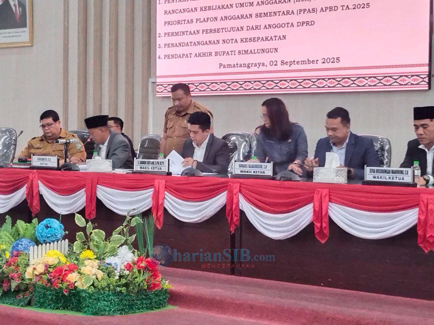 DPRD dan Pemkab Simalungun Tandatangani Nota Kesepakatan Perubahan KUA PPAS APBD Tahun Anggaran 2025